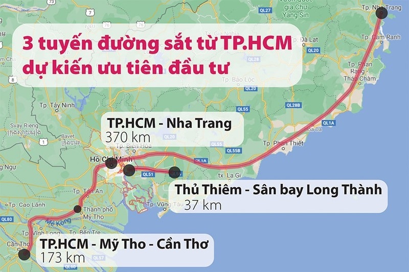 Bộ GTVT: Đồng thuận triển khai tuyến đường sắt nối TP HCM với sân bay Long Thành 